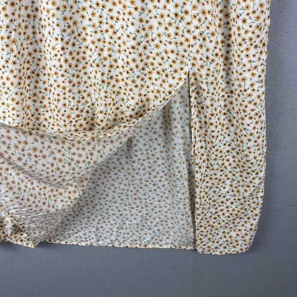 VTG 90s Y2K Babydoll Floral Maxi Dress Women XL Strappy Lace Trim Slip Fairycore - Picture 4 of 14